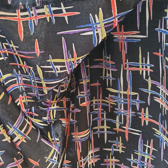 90s Vintage Satin Button Up Blouse - Picture 12 of 12